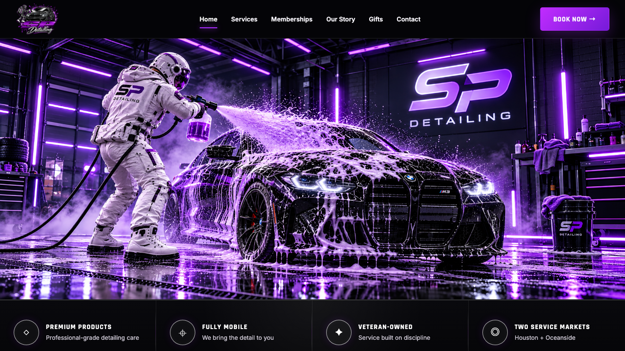 Auto Detailing website demo preview