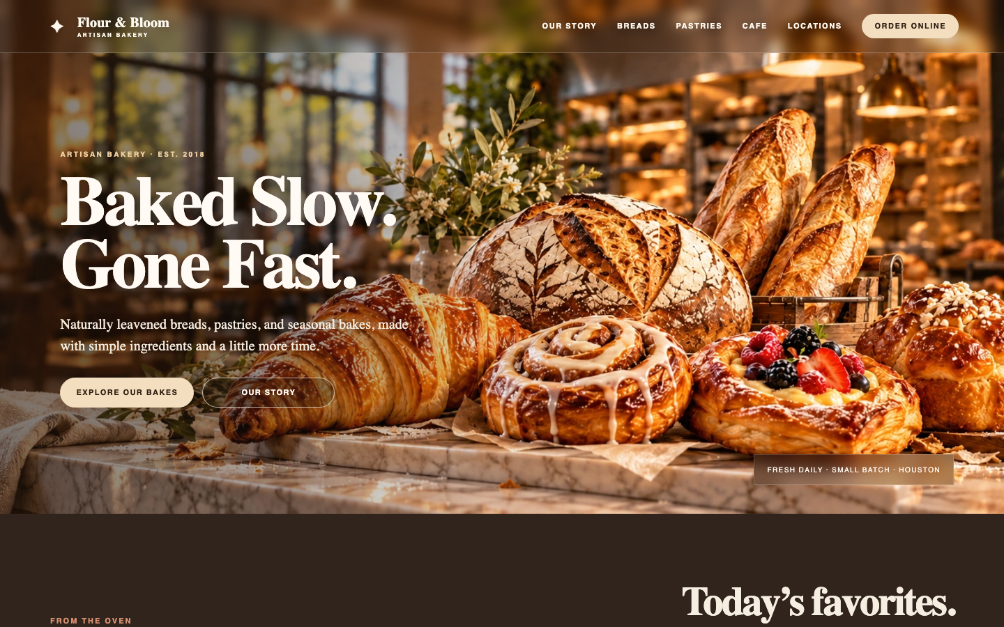 Bakery website demo preview