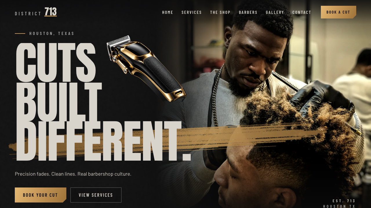 Barbershop website demo preview