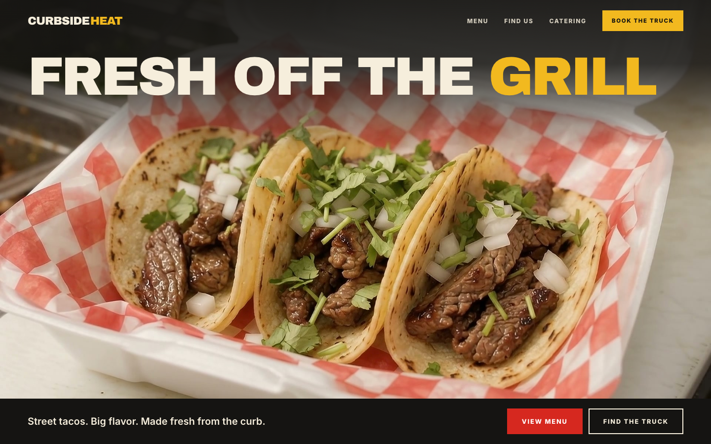 Food Truck website demo preview