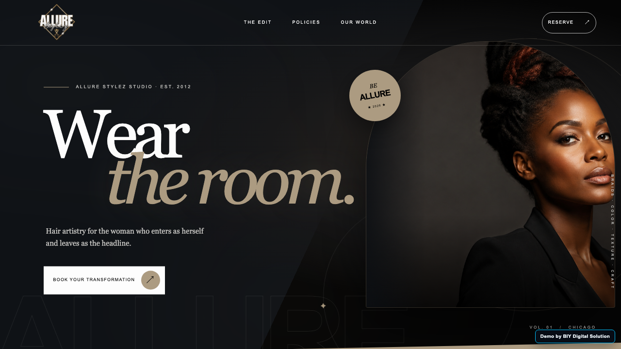 Salon website demo preview