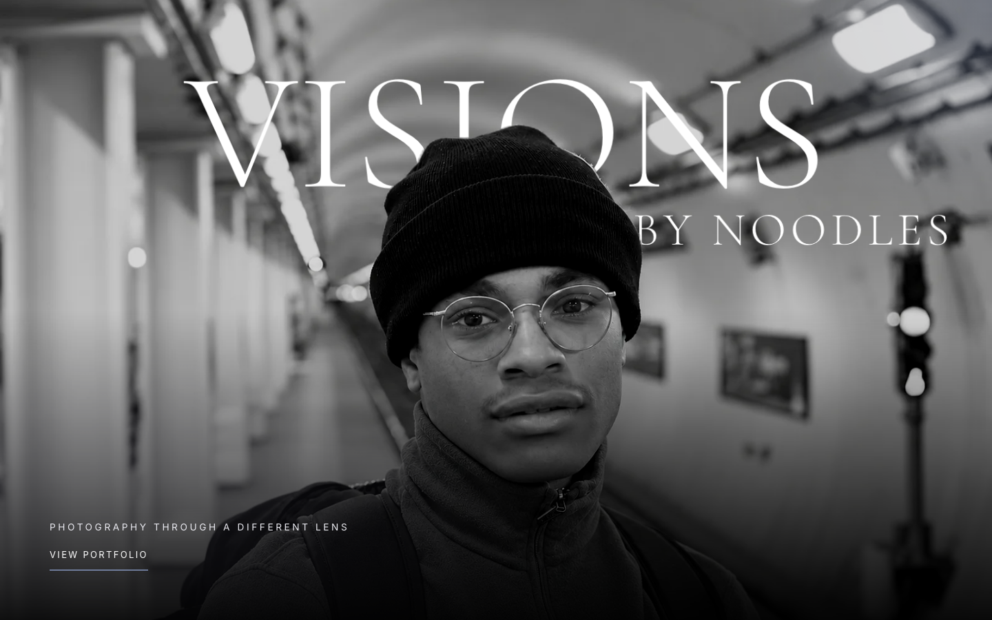 Visions by Noodles creative photography website demo preview